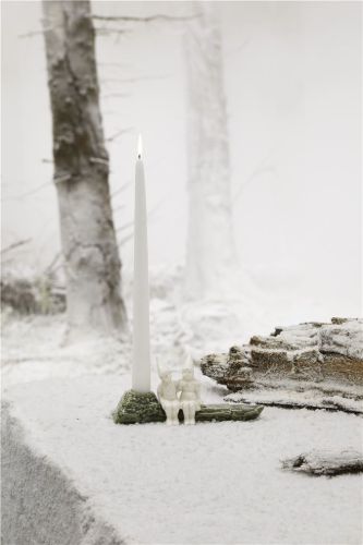 Kähler Christmas Tales Weihnachtsumarmung H: 8,5 cm – Weiß/Grün