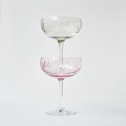 Frederik Bagger Crispy Gatsby Champagneskåle 2 stk 30 cl - Emerald/Grøn OUTLET