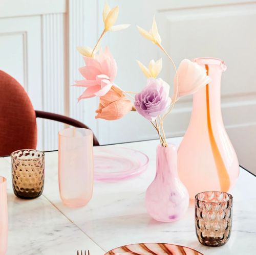 Kodanska Flow Vase Mini H: 15 cm - Lila mit grünen Streifen
 OUTLET