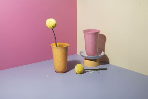 Lyngby Rhombe Color Vase H: 20 cm - Gelb