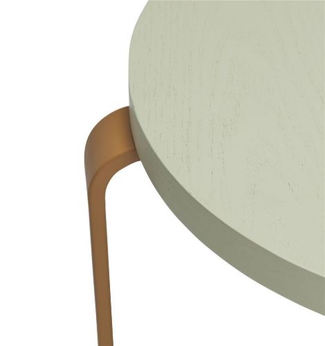 Hübsch Smile Stool H: 46,5 cm - Light Green/Orange  OUTLET