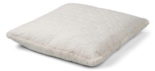Natures Collection Maxi Float Kissen aus neuseeländischem Schaffell, kurze Wolle, einseitig, 90 x 90 cm – Perle