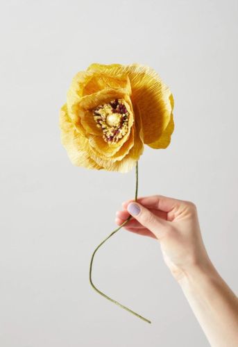 Studio About Paper Flower Large - Ice Poppy/Ochra OUTLET