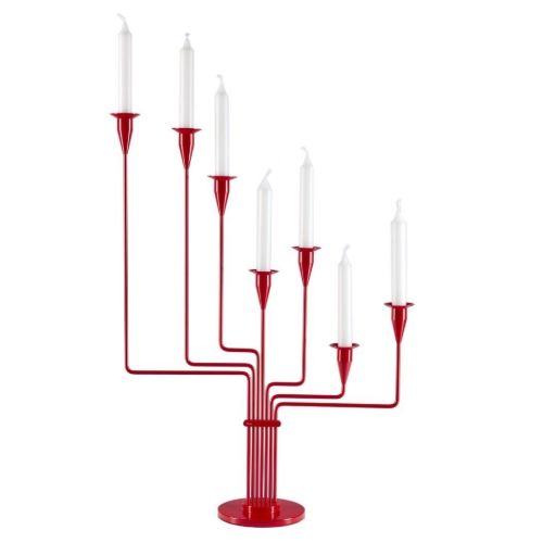 Piet Hein Karlsvognen Lysestage H: 63 cm - Rød OUTLET