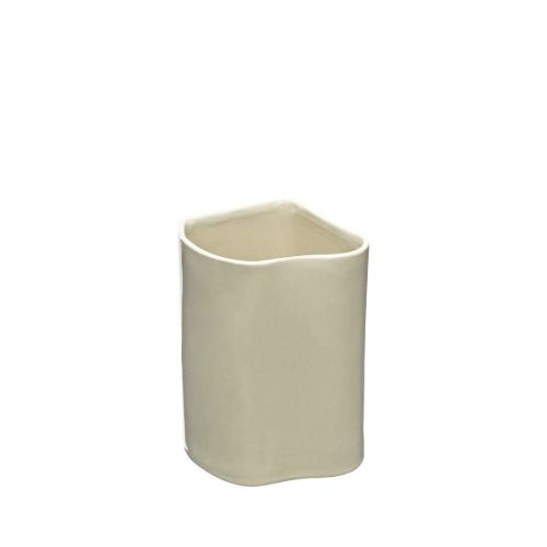 Hübsch Amare Aufbewahrung mit Deckel, klein, H: 21 cm – Sand/Braun OUTLET