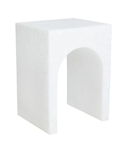 OYOY Siltaa Recycelter Hocker H: 12,5 cm - Weiß