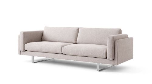Erik Jørgensen EJ 280 2 Pers. Sofa 100 L: 240 cm – Foss 102/Gebürstetes Chrom