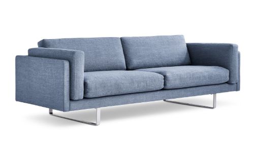 Erik Jørgensen EJ 280 2 Pers. Sofa 100 L: 240 cm – Foss 722/Gebürstetes Chrom