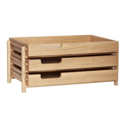 Hübsch Note Brevbakke 38x24 cm - Egetræ/Natur