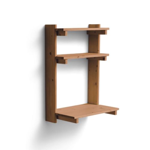 Form & Refine Beam Væg Kontor Hylde m. 3 Hylder B: 60 cm - Fyrretræ/Deep Brown