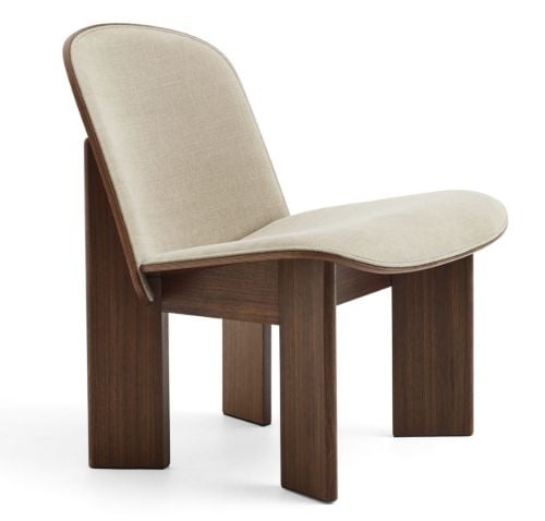 HAY Chisel Lounge Chair Polstret  - Lacquered Walnut/Linara-216