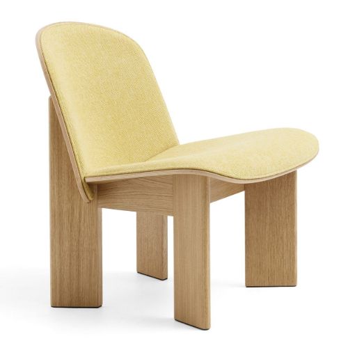 HAY Chisel Lounge Chair Polstret  - Lacquered Oak/Hallingdal-407