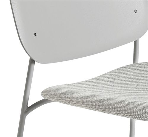 HAY Soft Edge 10 Lounge-Sitzpolsterung SH: 40 cm – Soft Grey pulverbeschichteter Stahl Soft Grey gebeizt/Hallingdal 116