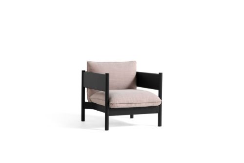 HAY Arbour Club Armchair SH: 40 cm - Atlas 621 / Black Water-Based Lacquered Solid Beech