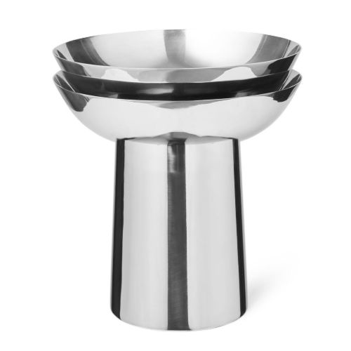 Louise Roe Fountain Vase #02 H: 30 cm - Poleret Rustfrit Stål