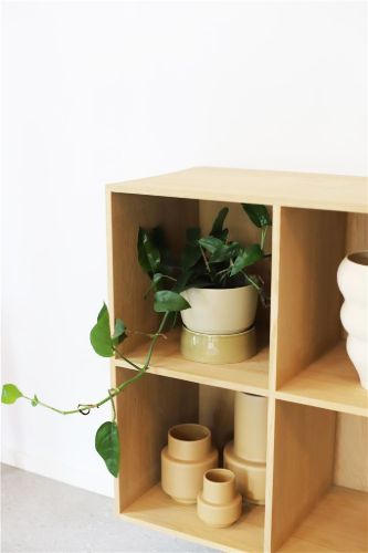 Ro Collection Zweifarbiger Übertopf, groß, Ø: 20 cm – Artischockengrün