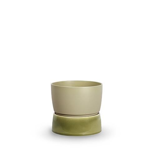 Ro Collection Two Tone Planter Small Ø: 16 cm - Artichoke Green