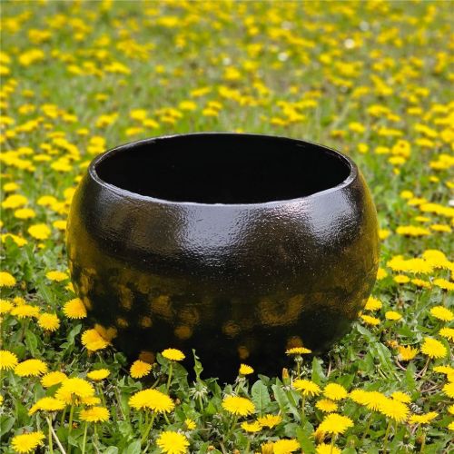 Wolff Nordic Kungsan Blumentopf Ø: 50 cm - Schwarzer Lack 