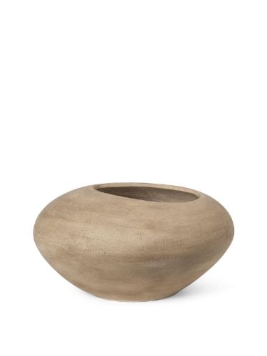 Ferm Living Dodu Pot Low H: 30,3 cm - Brown