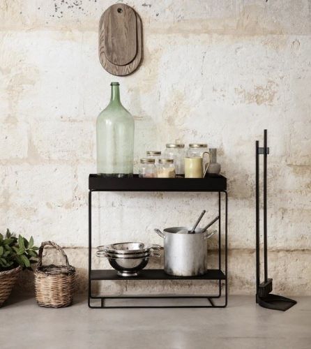Ferm Living Pflanzenkasten zweistöckig 25x80 cm - Schwarz