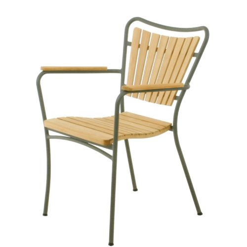 Mandalay Marguerit Havestol H: 83 cm - Teak/Olivengrøn