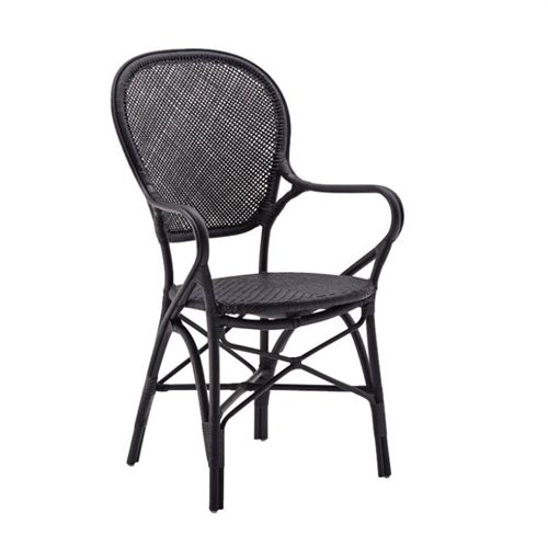 Sika-Design Rossini Stol m. Armlæn  - Black