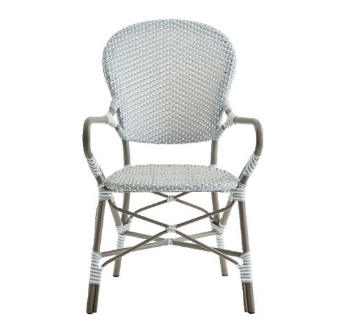 Sika-Design Isabell Exterior Caféstuhl mit Armlehnen SH: 45 cm – Grau