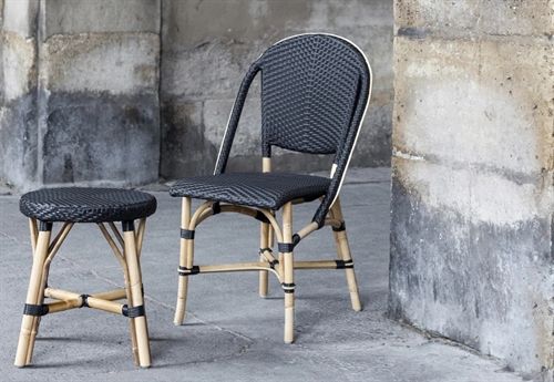 Sika-Design Sofie Caféstol SH: 45 cm - Schwarz m. Schwarz