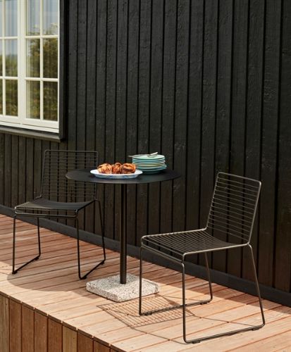 HAY Hee Esszimmerstuhl 2 stk SH: 47 cm - Schwarz

