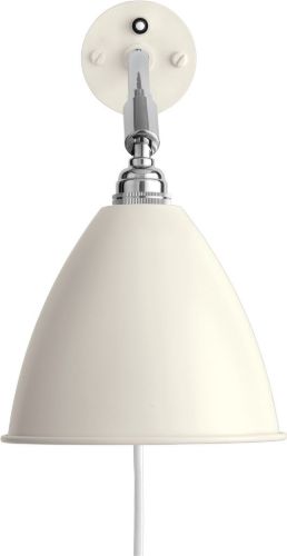 Bestlite BL7 Wall Lamp Ø:16 cm Chrome Base - Matt White skærm 