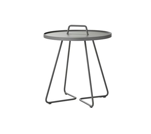 Cane-line Outdoor On-The-Move Sidebord Stor Ø: 52 cm - Light Grey