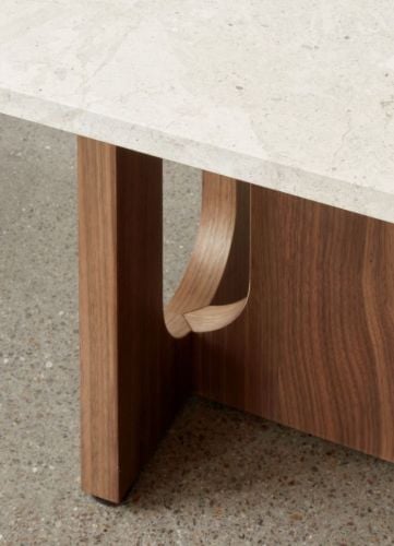 Audo Copenhagen Androgyne Loungetisch 120x45 cm - Dunkel gebeizte Eiche / Kunis Brescia Marmor