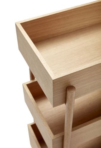 Hübsch Stapelkonsolentisch H: 90 cm - Eiche/Natur