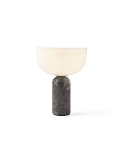 New Works Kizu Portable Table Lamp Ø: 18 cm - Gris Du Marais / White Acrylic