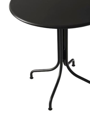 &Tradition Thorvald SC96 Space Copenhagen Outdoor-Cafétisch Ø: 70 cm – Warmes Schwarz