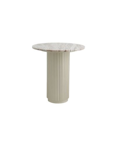 Nordal ERIE Cafébord H: 75 cm - Træ/Ivory Marmor