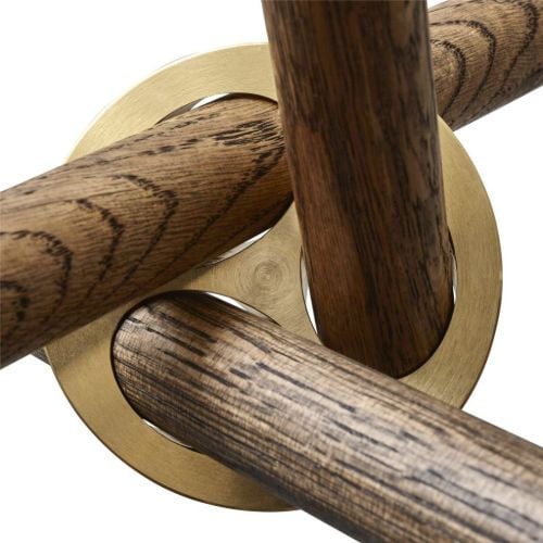 Eberhart Furniture Aldric Cafétisch Ø: 80 cm – Dunkle Eiche