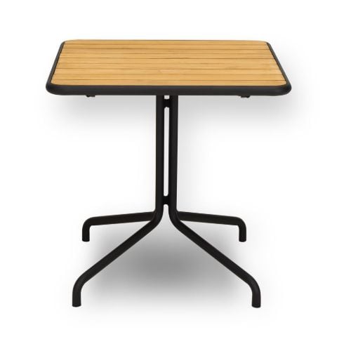 Mindo 101 Cafétisch 74,7x74,7 cm - Dunkelgrau/Teak