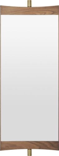 GUBI Vanity Wall Mirror 1 28x73,8 cm - American Oiled Walnut/Brass