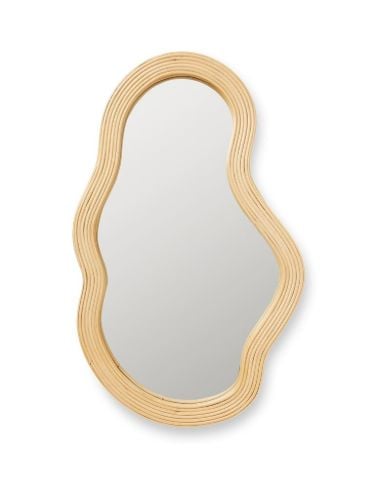 Ferm Living Pond Mirror - Medium H: 72,5 cm - Rattan - Natural