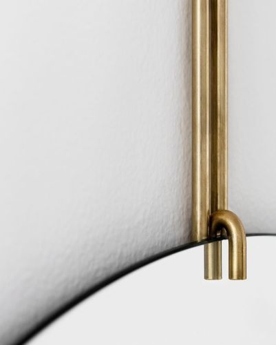 Moebe Wandspiegel Ø: 70 cm - Messing
