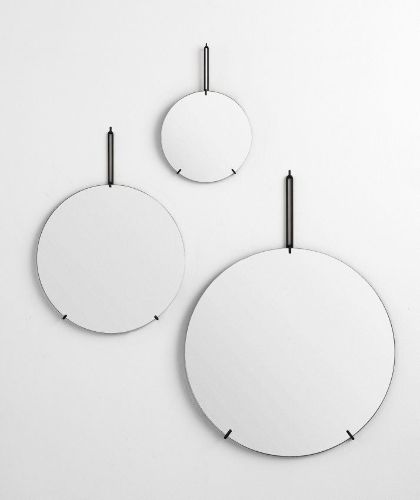 Moebe Wandspiegel Ø: 50 cm - Schwarz