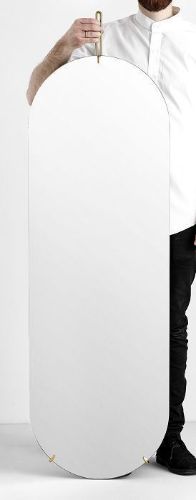 Moebe Wandspiegel H: 133 cm – Messing