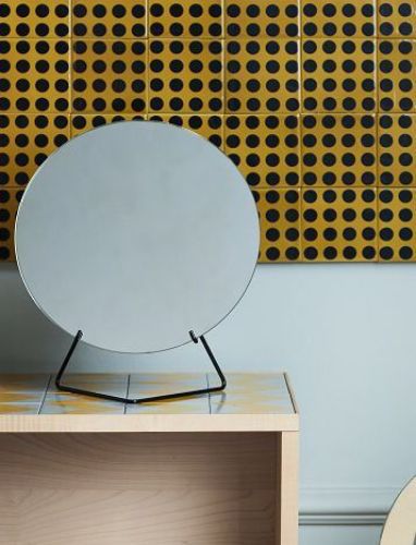 Moebe Standspiegel Ø: 30 cm - Schwarz