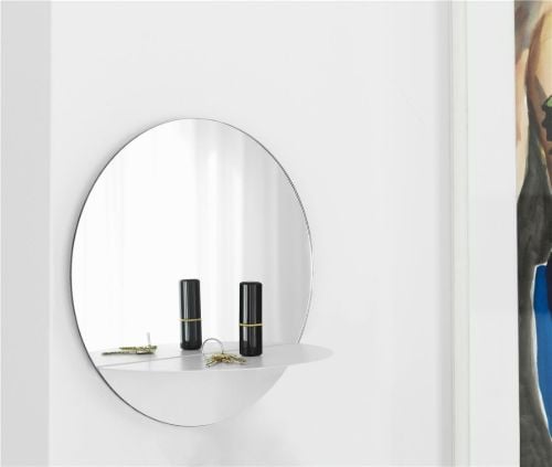 Normann Copenhagen Horizon Runder Wandspiegel Ø: 34 cm – Weiß