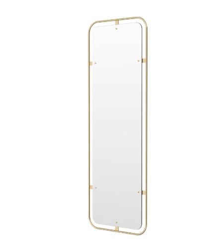 Audo Copenhagen Nimbus Rechteckiger Spiegel H: 158,4 cm – Messing poliert