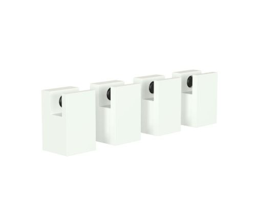 FROST QUADRA Spejlholder 5 sæt á 4 stk H: 3,6 cm - Mat hvid