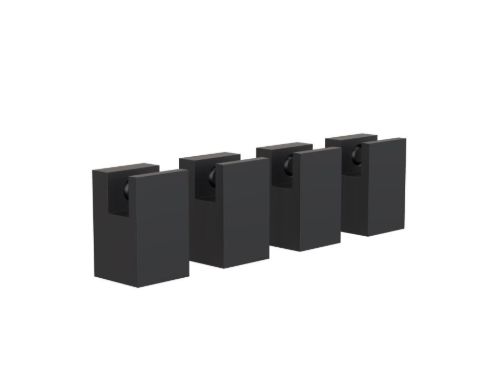 FROST QUADRA Spejlholder 5 sæt á 4 stk H: 3,6 cm - Mat sort