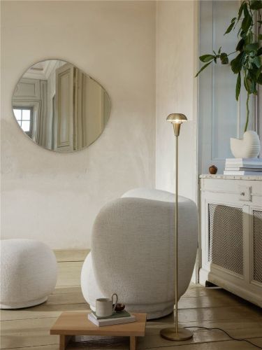 Ferm Living Teichspiegel XL 94x87 cm - Dunkles Chrom