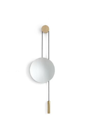 New Works Rise & Shine Wall Mirror - Oak/Brass